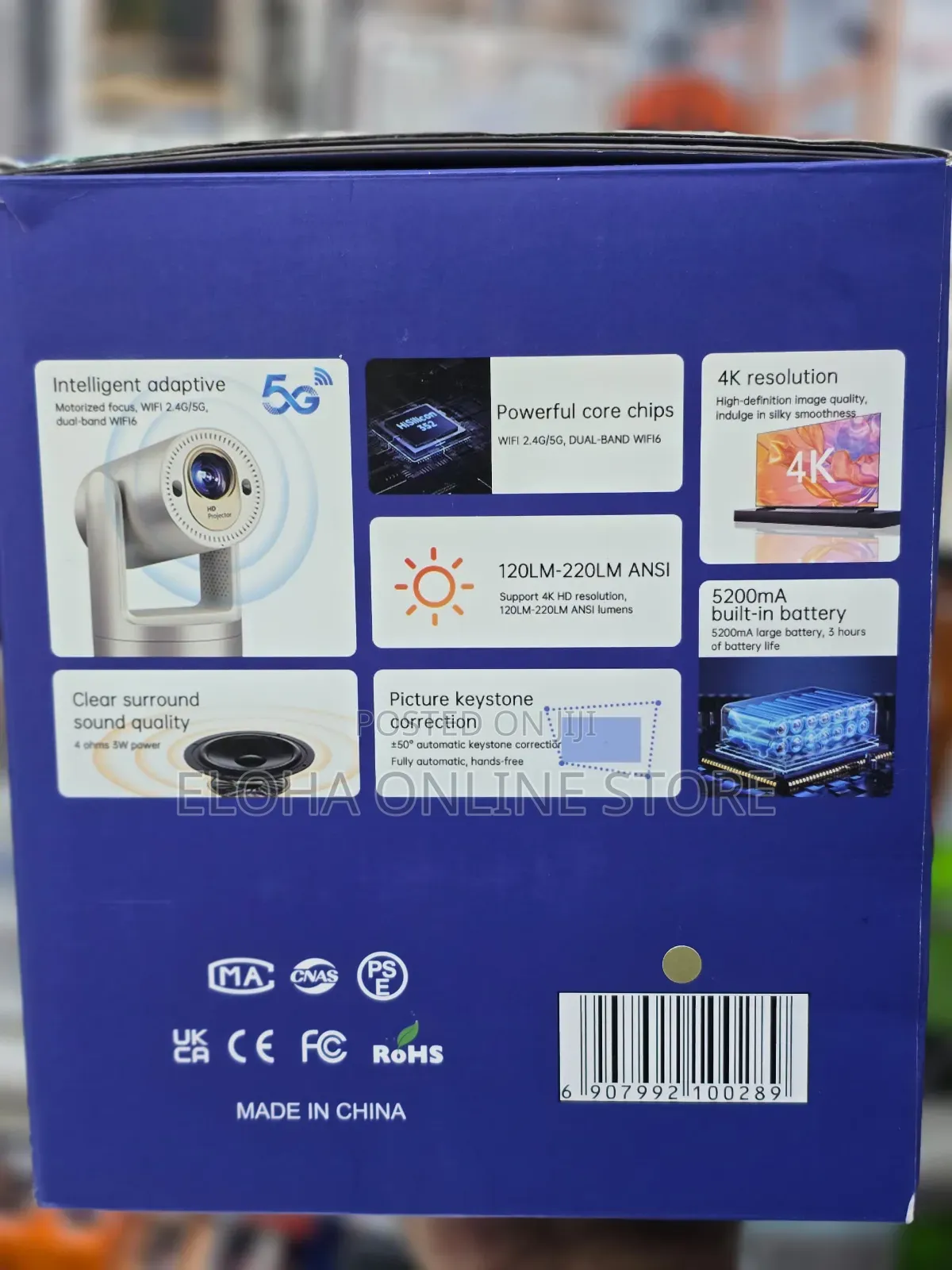 Borrego Smart 7 Rechargeable Projector 