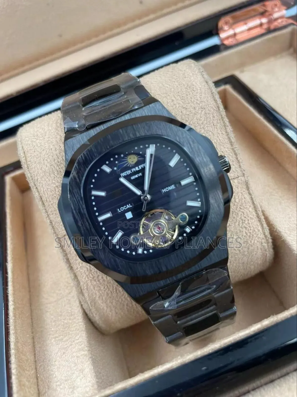 Patek Philippe Geneva Men's Black Ceramic Wrist Watch