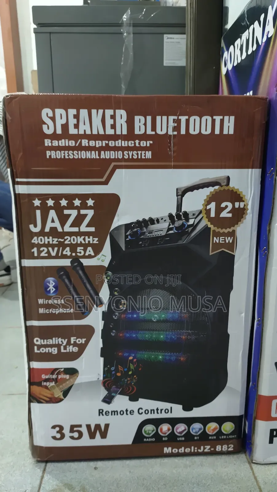 Jazz Jz-882 12" Professional Karaoke Speaker System With Bt