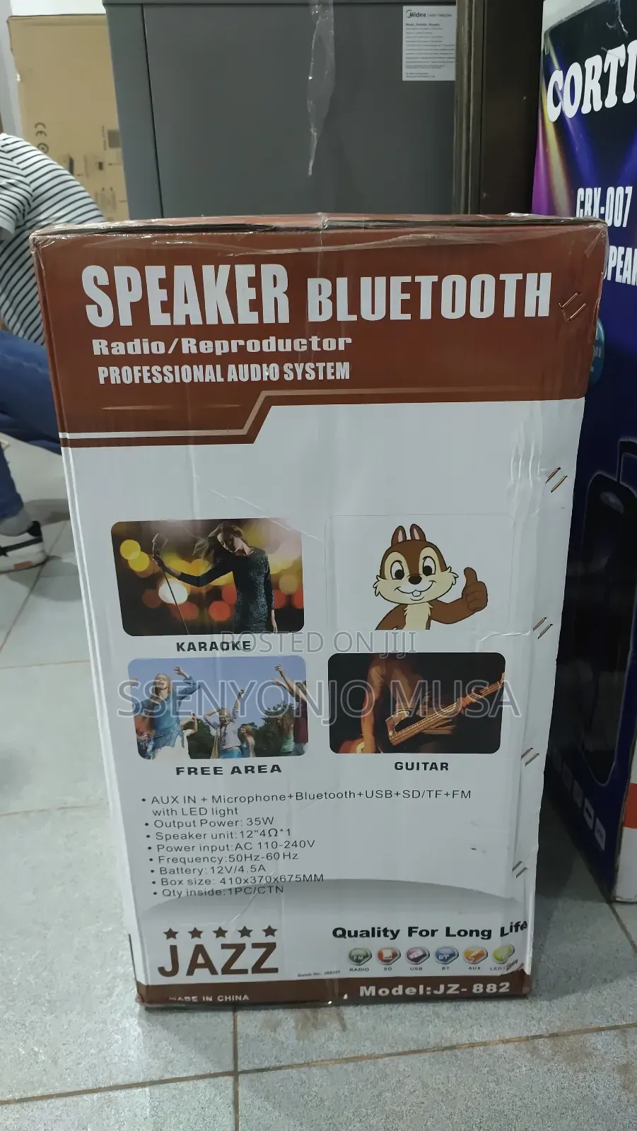 Jazz Jz-882 12" Professional Karaoke Speaker System With Bt
