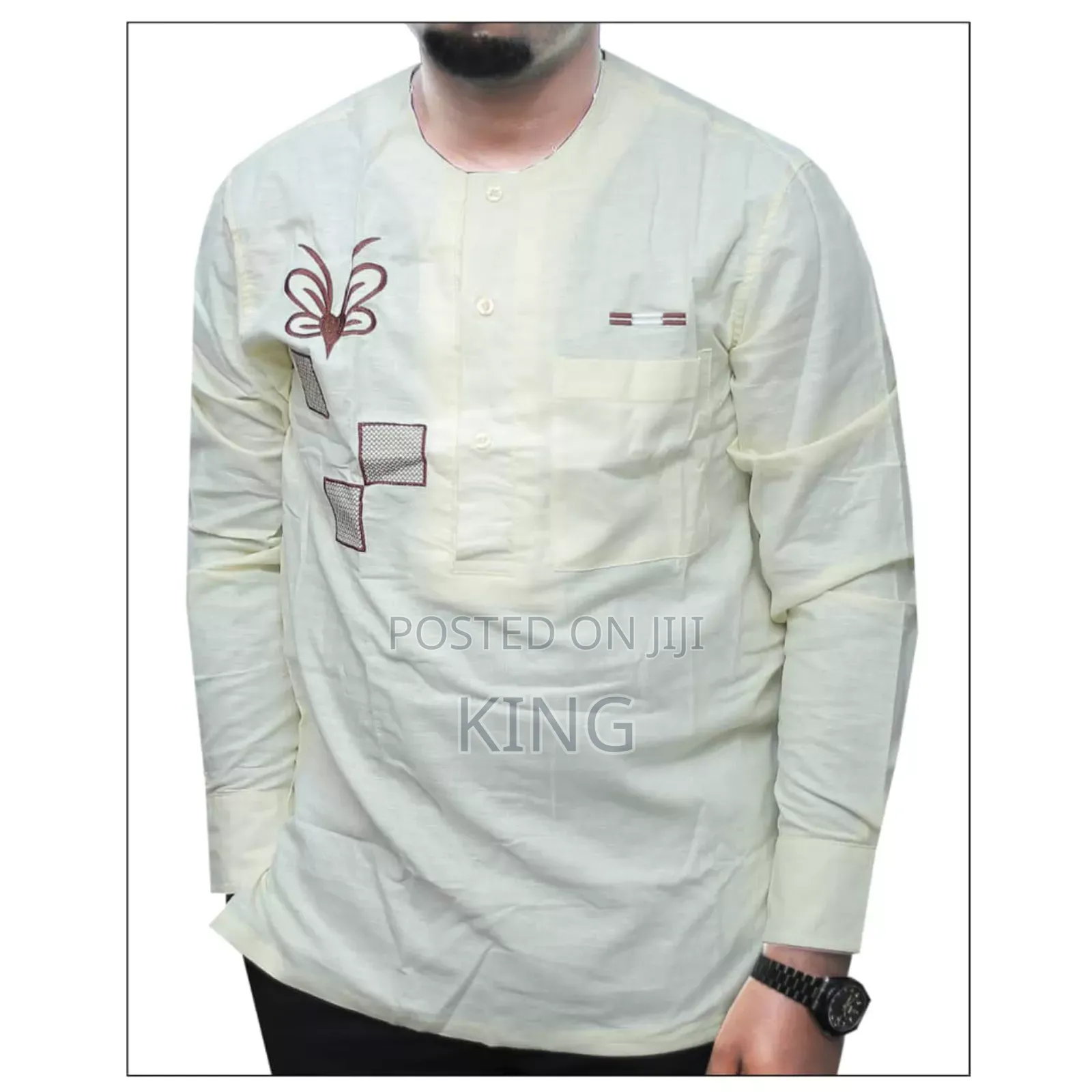 Beaded Kitengi African Wear Shirt