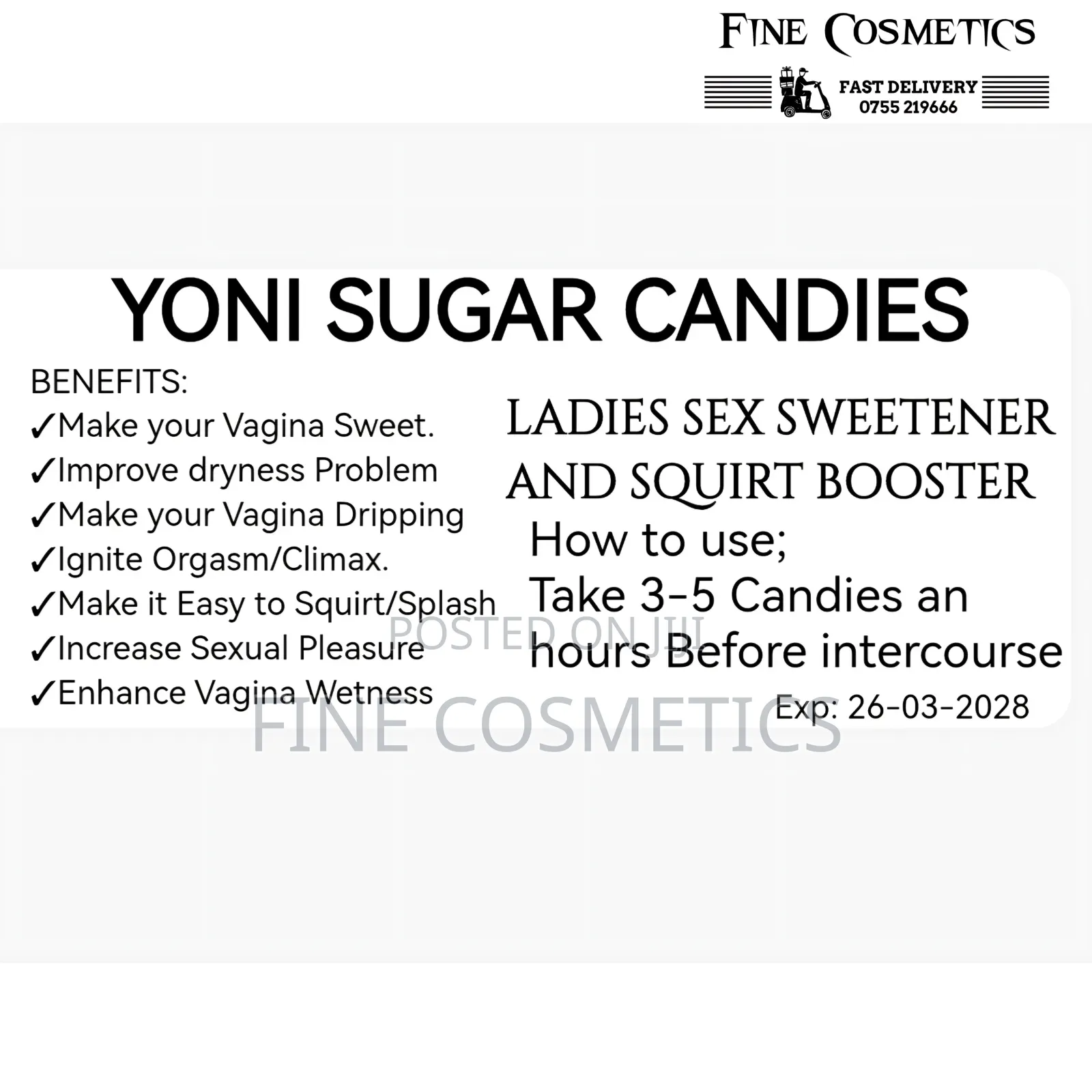 Wholesale, Yoni Sugar Candies, Ladies Splash Water Sweetener