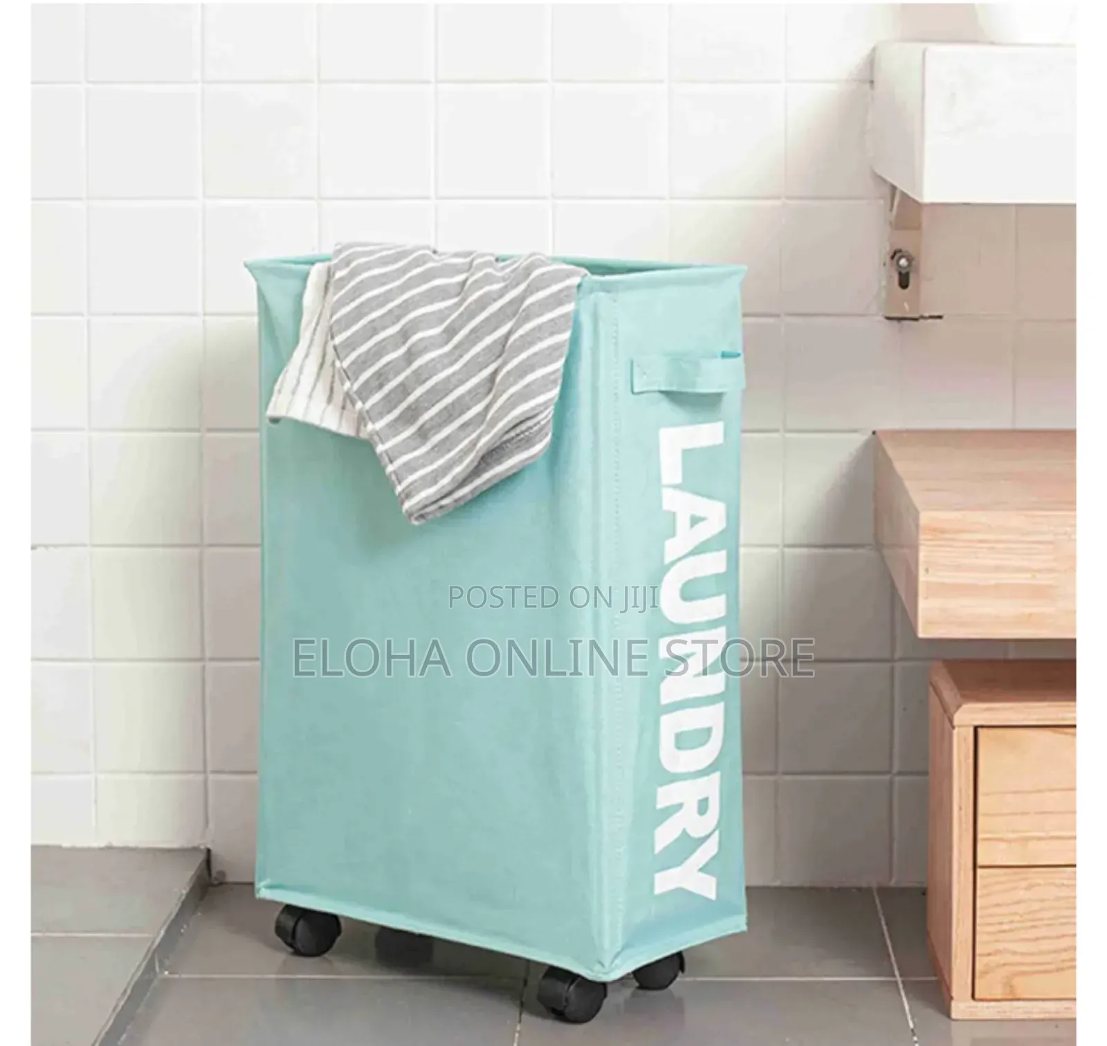 A Rolling Laundry Basket