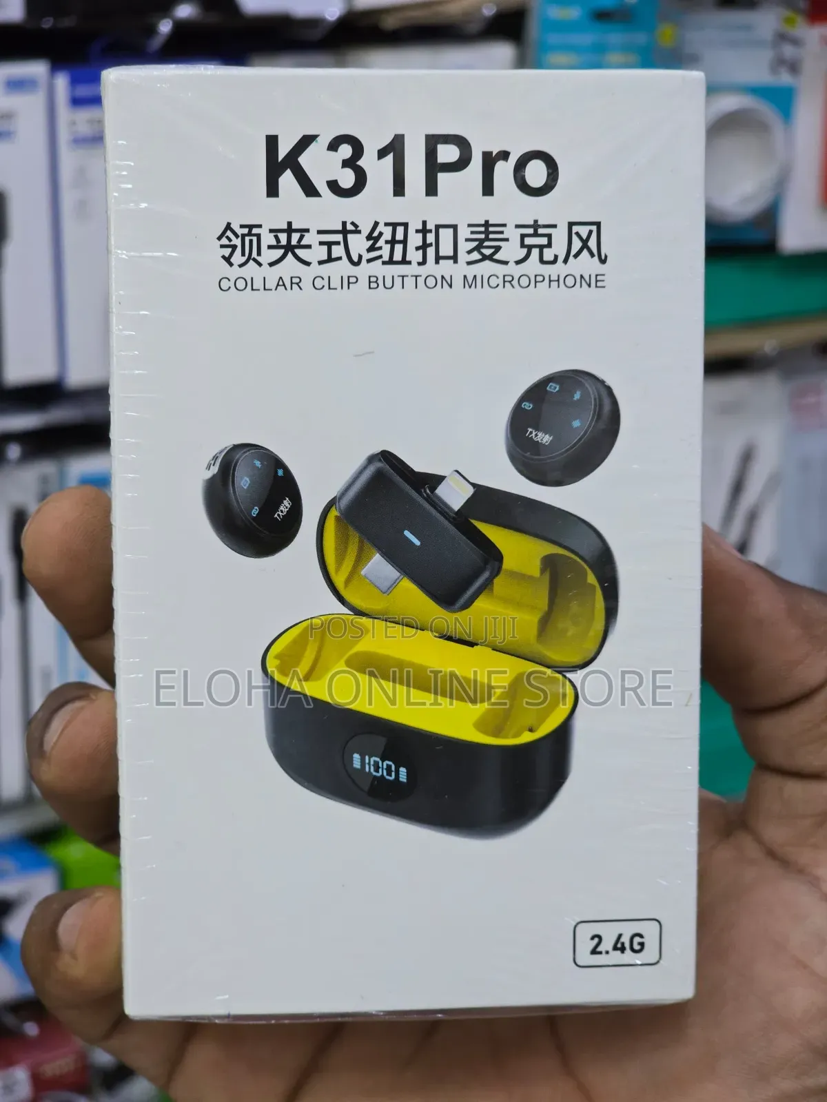  Pro Collar Clip Button Wireless Microphone