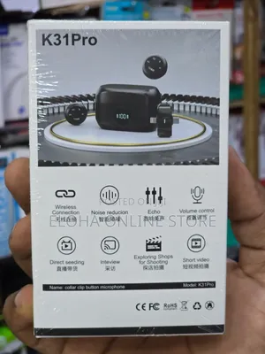  Pro Collar Clip Button Wireless Microphone