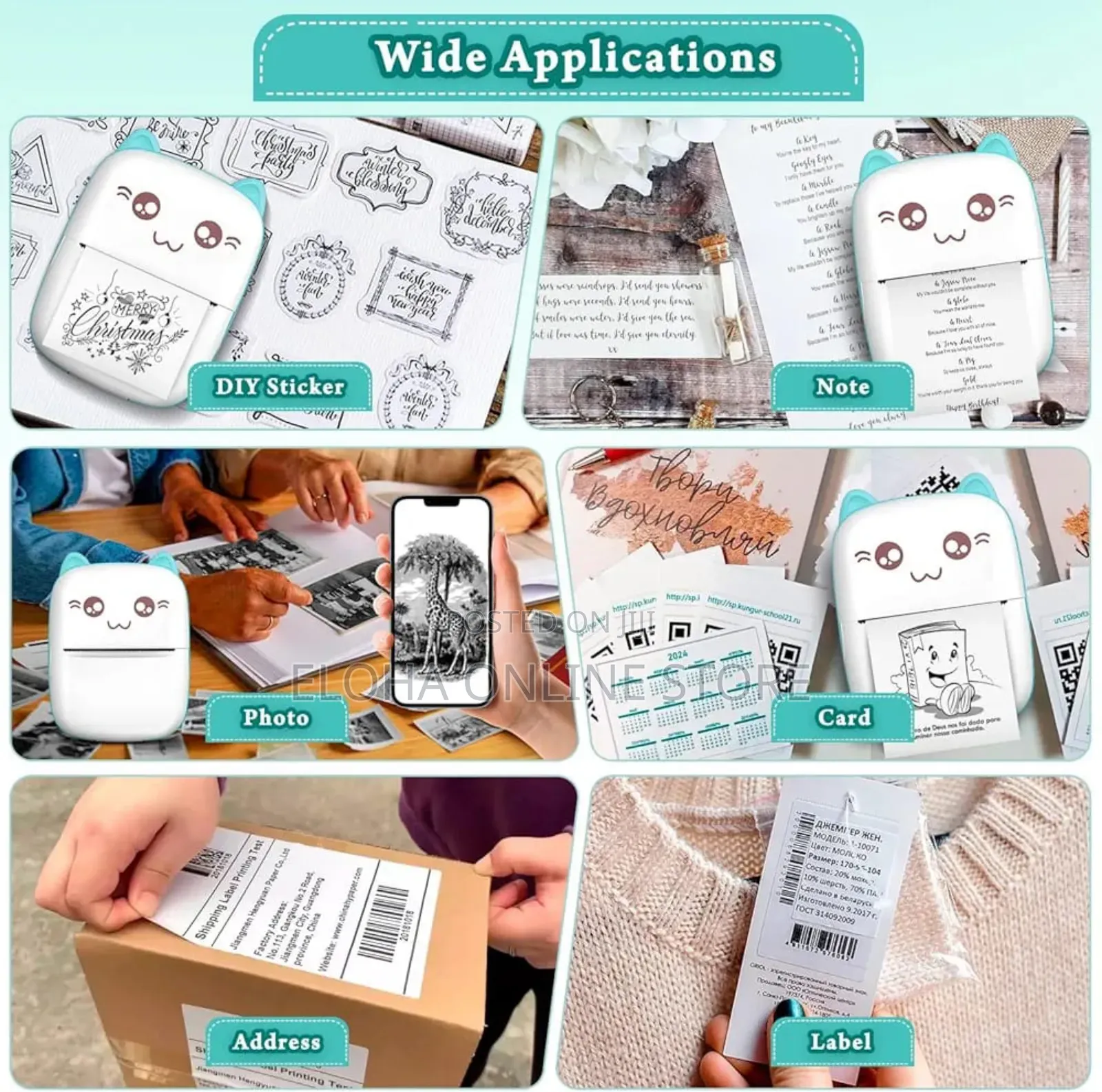 Portable Mini Universal Pocket Bluetooth Thermal Printer