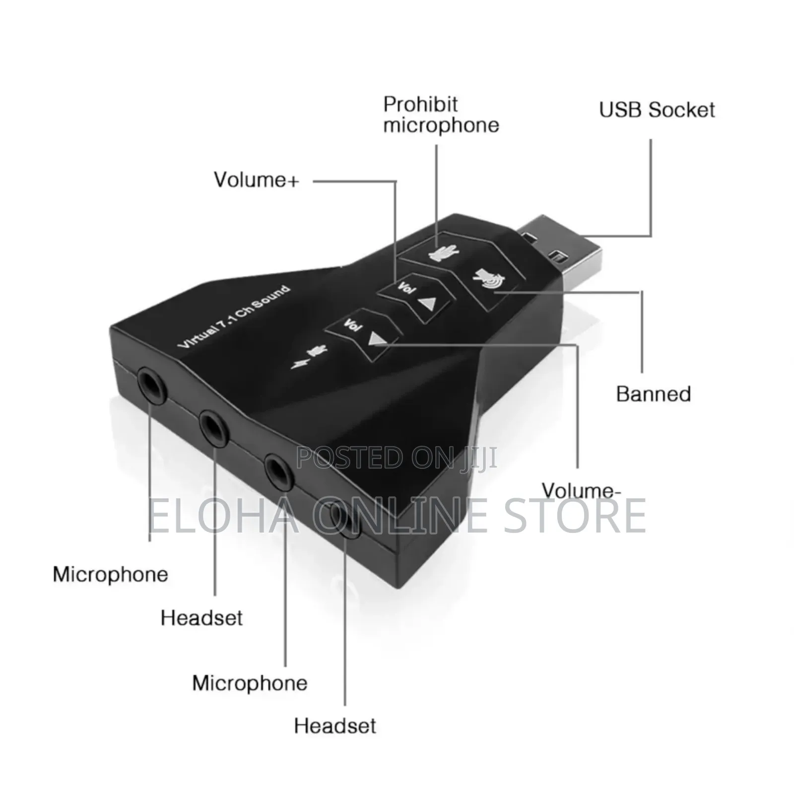 Double Sound Card Virtual 7.1 Usb Adapter
