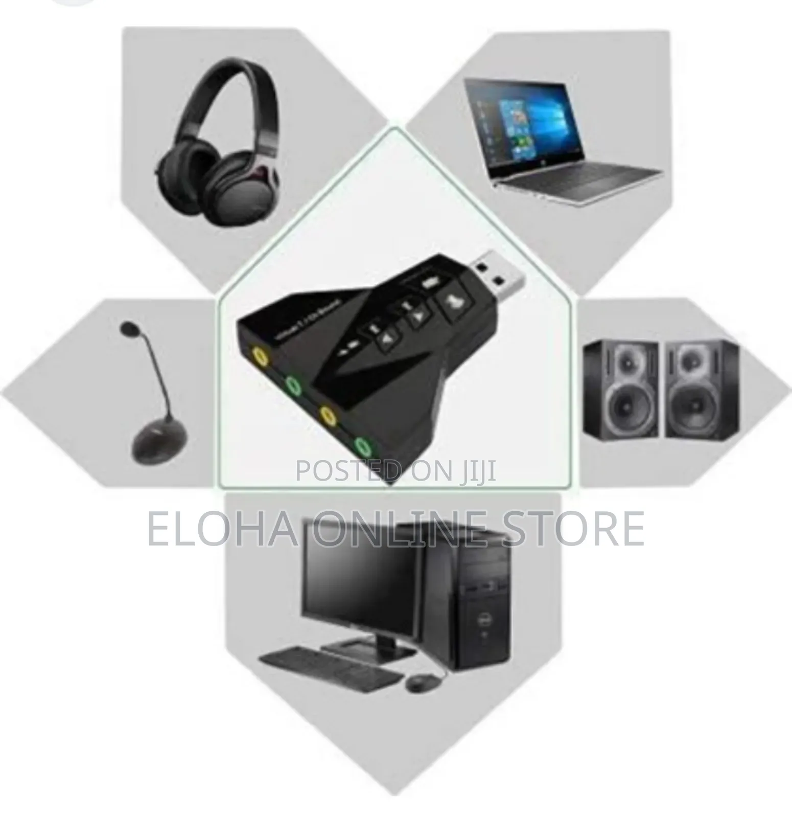 Double Sound Card Virtual 7.1 Usb Adapter