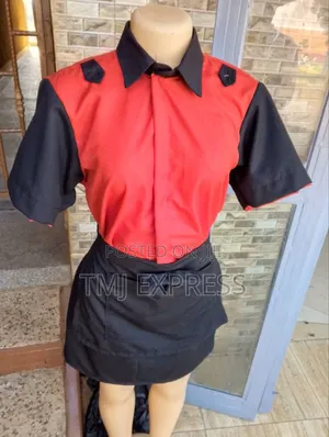 Customised Bar Waitress Uniforms [ Shirt+ Skirt+Apron]