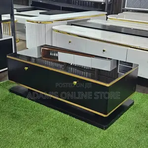 Black and Gold Strip Certer Table