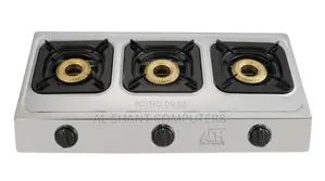 Gas Stove/ Adh Triple Burner Metallic Gas Stove