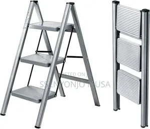 3-Step Folding Step Stool - Anti-Slip Pedal, Lightweight