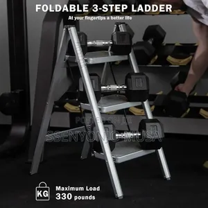 3-Step Folding Step Stool - Anti-Slip Pedal, Lightweight