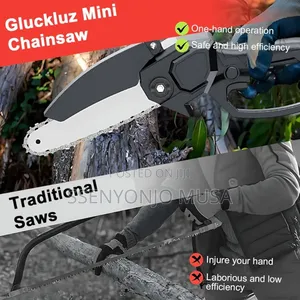Mini Cordless Chainsaw-6 Inch, 24v, 2 Rechargeable Batteries