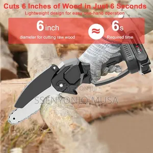 Mini Cordless Chainsaw-6 Inch, 24v, 2 Rechargeable Batteries