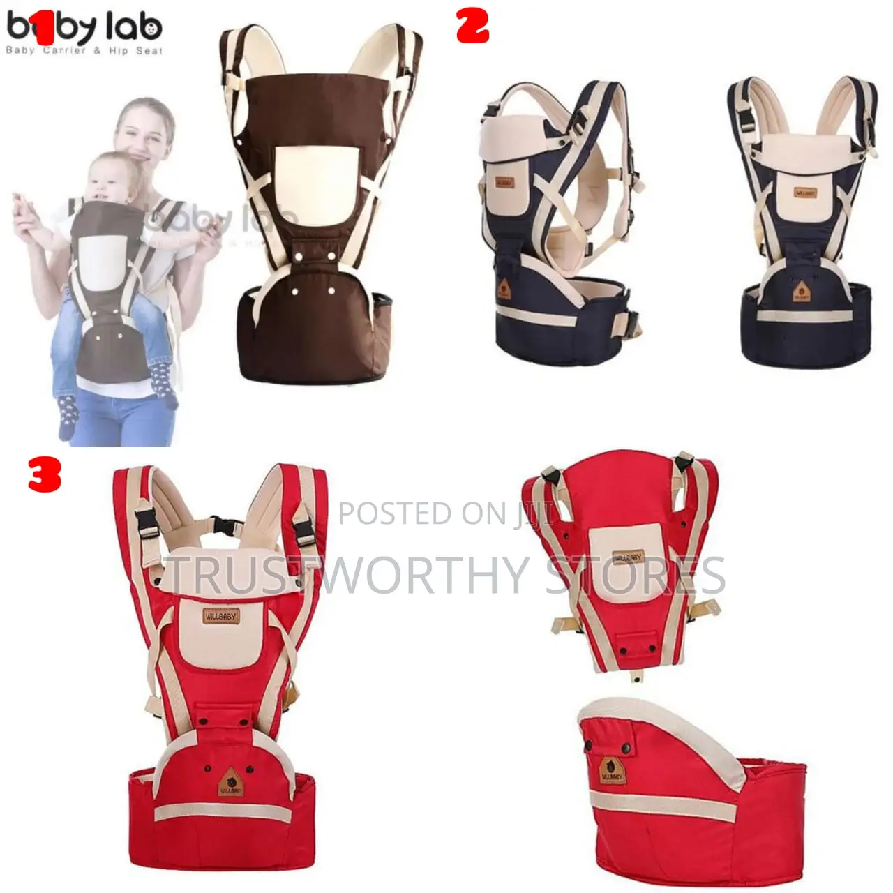 3 in 1 Baby Carrier With Hip Seat {6-12months}