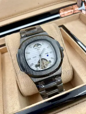 Black Patek Philippe Geneve Local Home Watch 