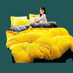 Yellow Coral Velvet Duvet