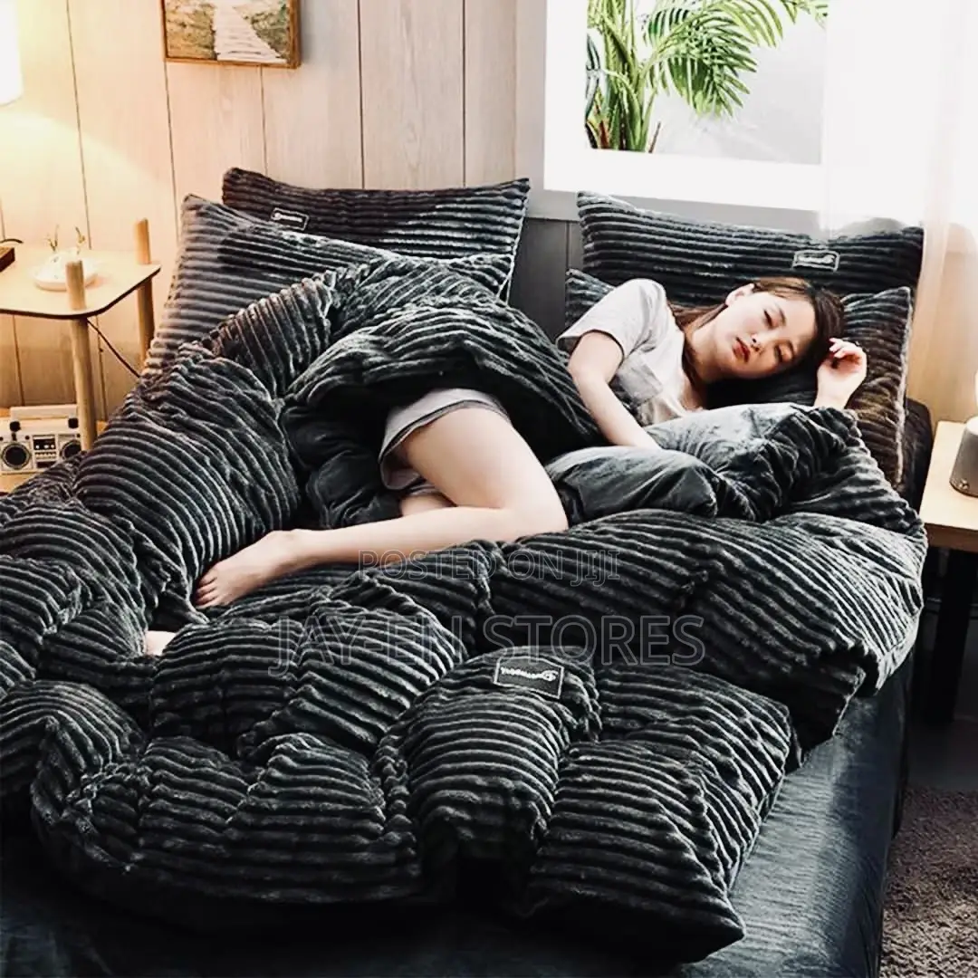 Black Coral Velvet Duvet Available