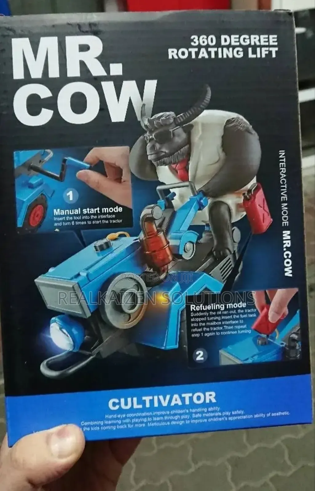Mr Cow Power Electric Hand Cultivator Tractor Kids Toy