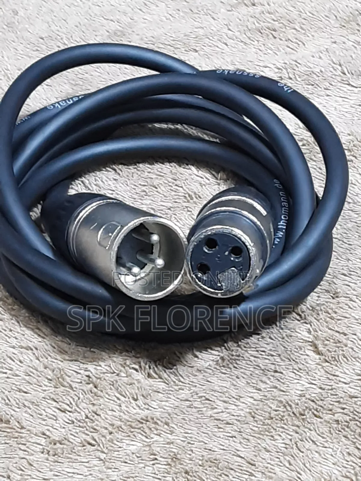 3 Pin XLR Microphone Lead, With Nickel Connectors -
