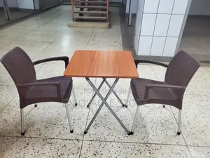 Plastic Chairs and Foldable Table for Reading/Dining