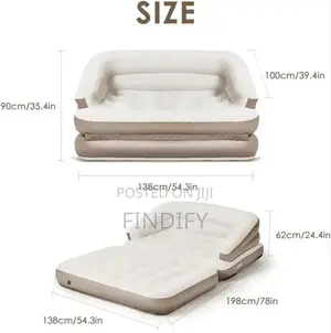 2 In1 Portable Folding Inflatable Sofa Air Mattress Sofa Bed
