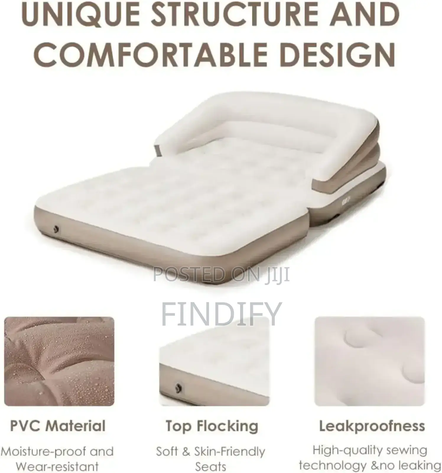 2 In1 Portable Folding Inflatable Sofa Air Mattress Sofa Bed