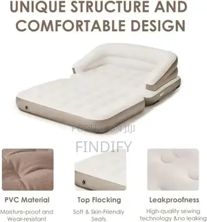 2 In1 Portable Folding Inflatable Sofa Air Mattress Sofa Bed
