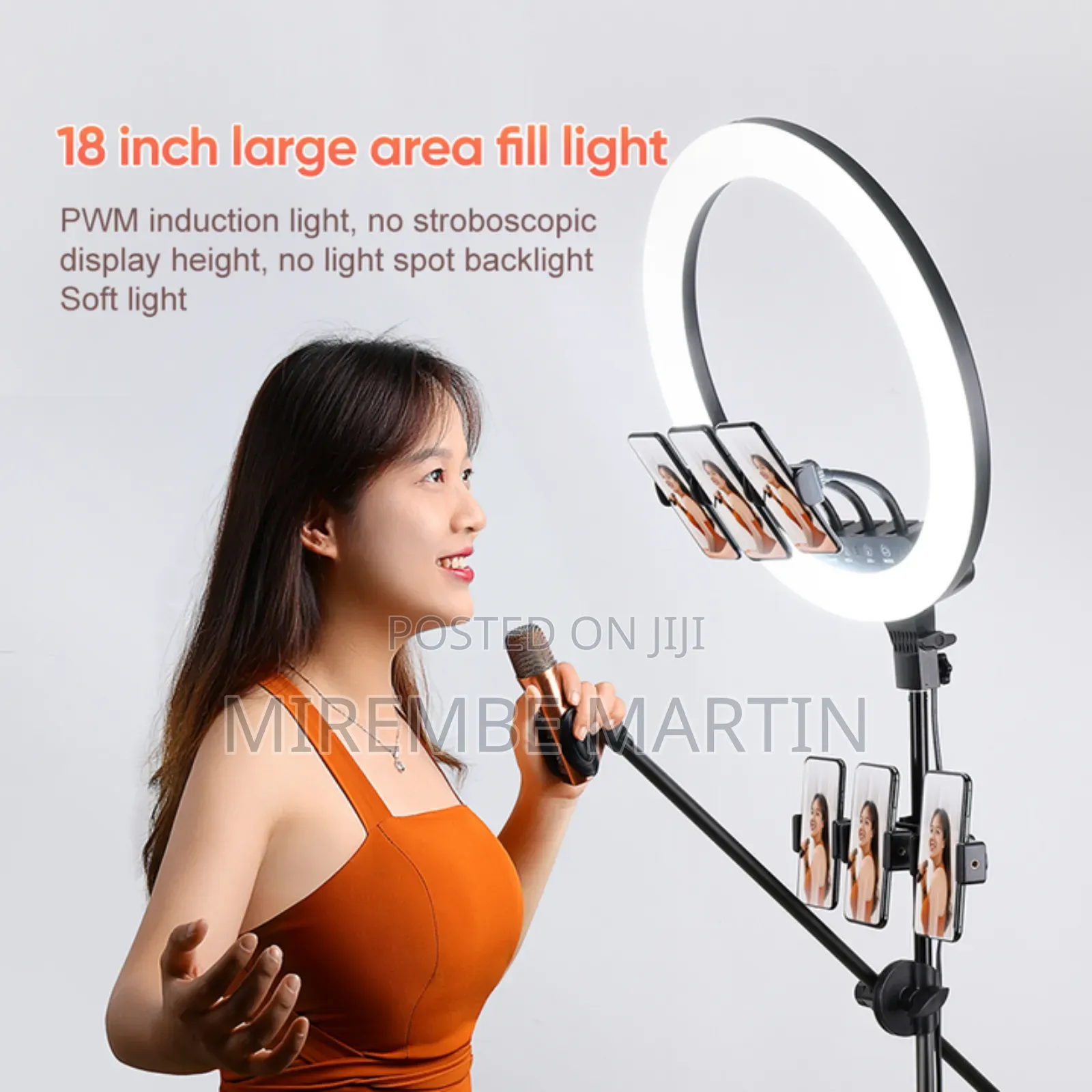 4800- 36cm Ring Light With Tripod Stand Light 18 Inch
