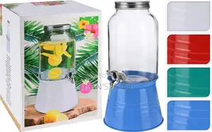 8litres Glass and Plastic Juice Despenser Jar