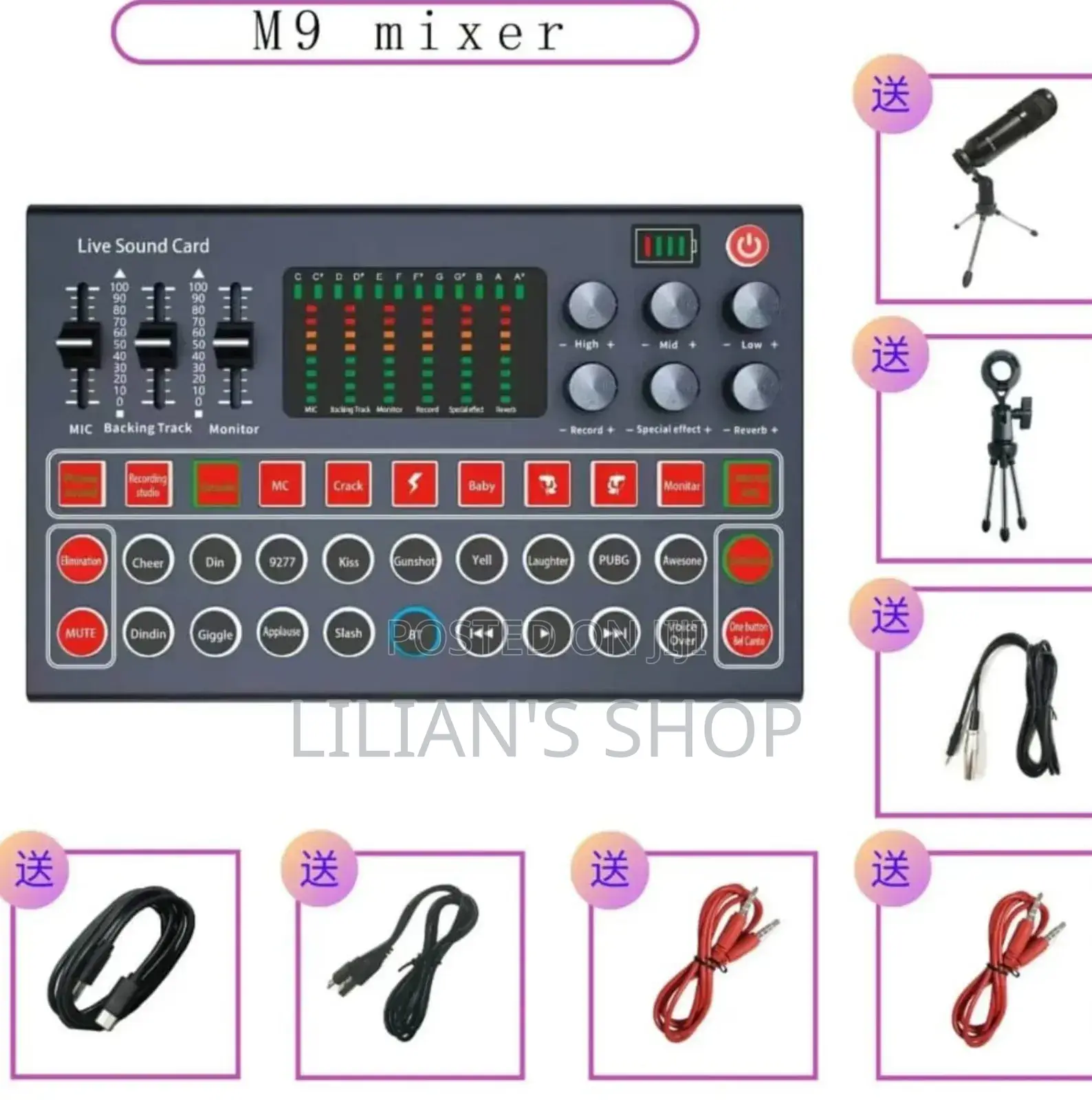 M9 Mixer Live Sound Card