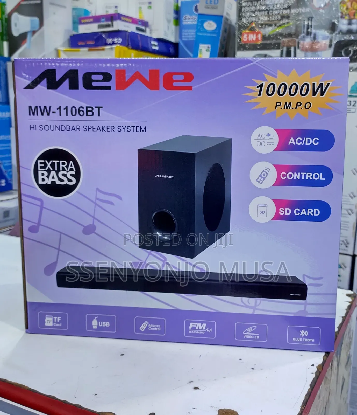 Mewe Mw-1106bt Soundbar Speaker System - 60w Pmpo