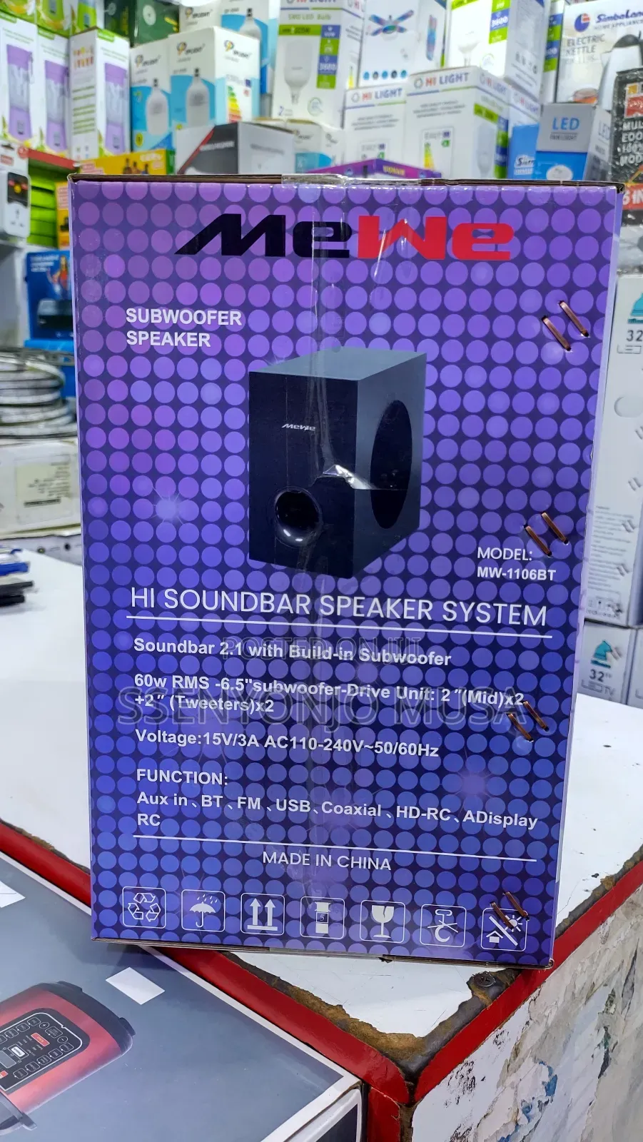 Mewe Mw-1106bt Soundbar Speaker System - 60w Pmpo
