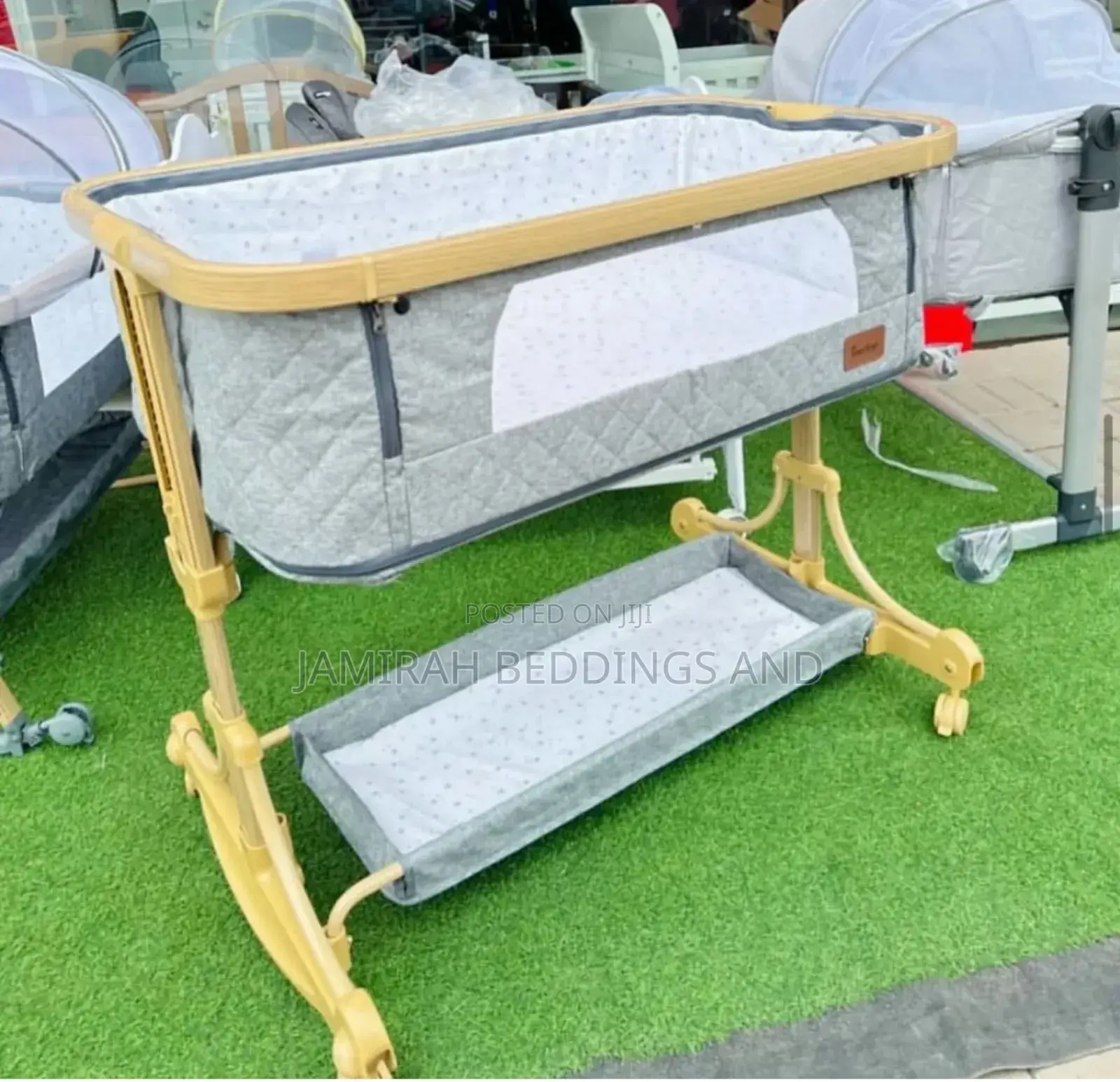 Baby Adjustable Height Bedside Crib