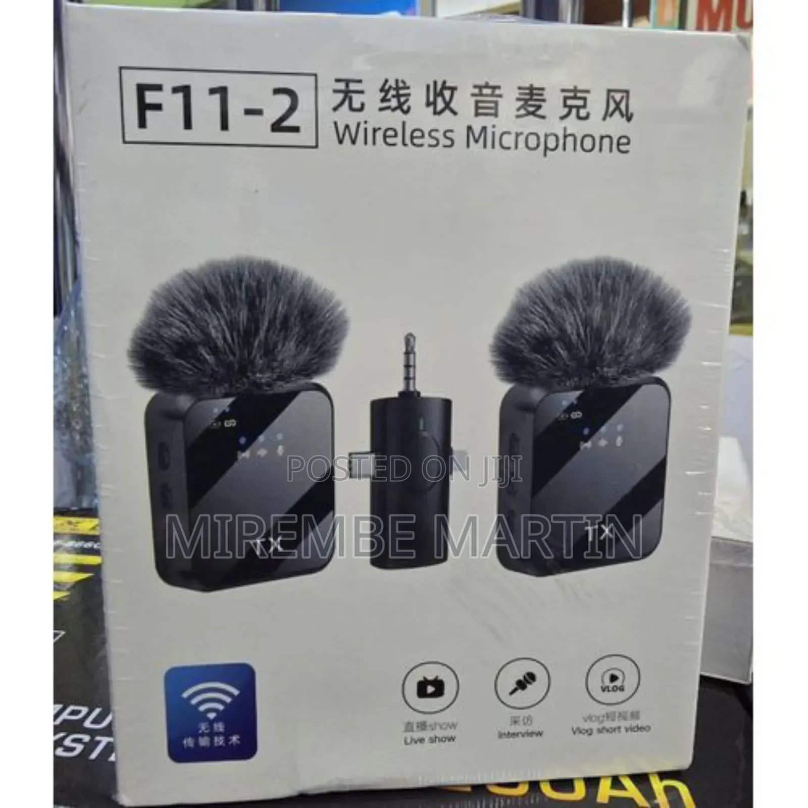 F11-2 Wireless Clip-on Microphone With Instant Pairing