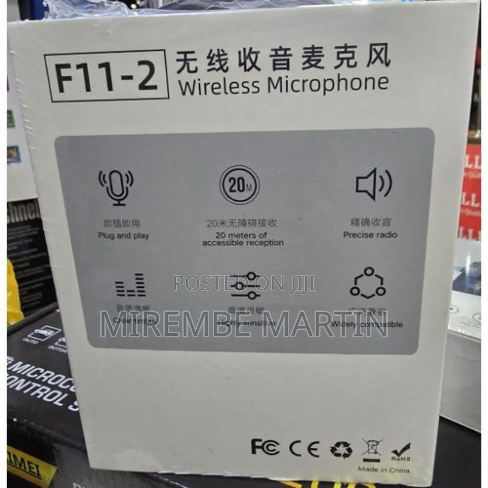 F11-2 Wireless Clip-on Microphone With Instant Pairing