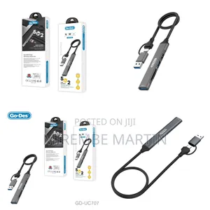 Go-Des 7 in 2 High Speed 7 Ports Usb 3.0 Hub Usb 2.0