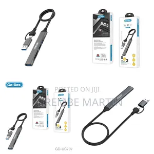 Go-Des 7 in 2 High Speed 7 Ports Usb 3.0 Hub Usb 2.0