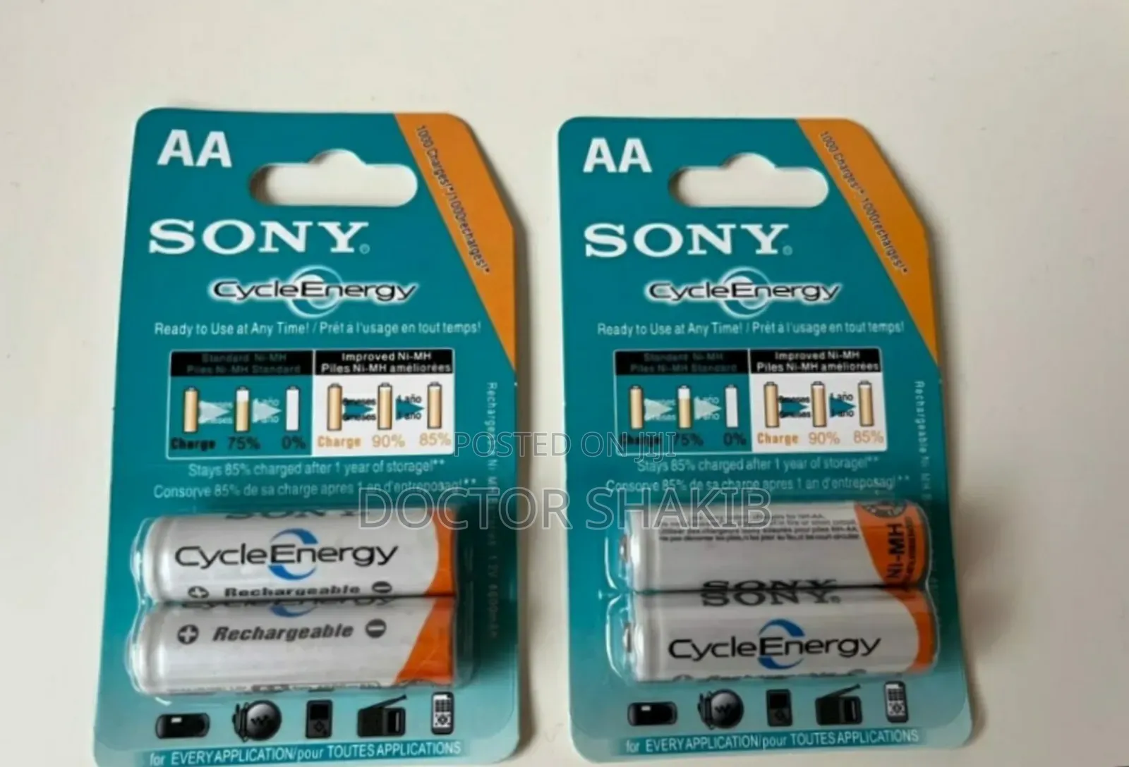 New Sony Cycle Energy Aa Rechargeable Batteries