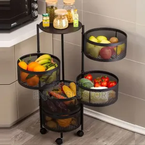 Rotating Kitchen Rack 4 Tiers
