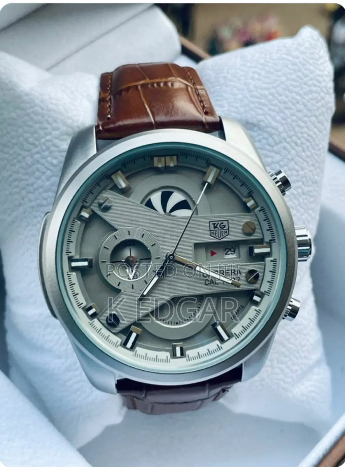 Brown Tag Heuer Carrera Watch