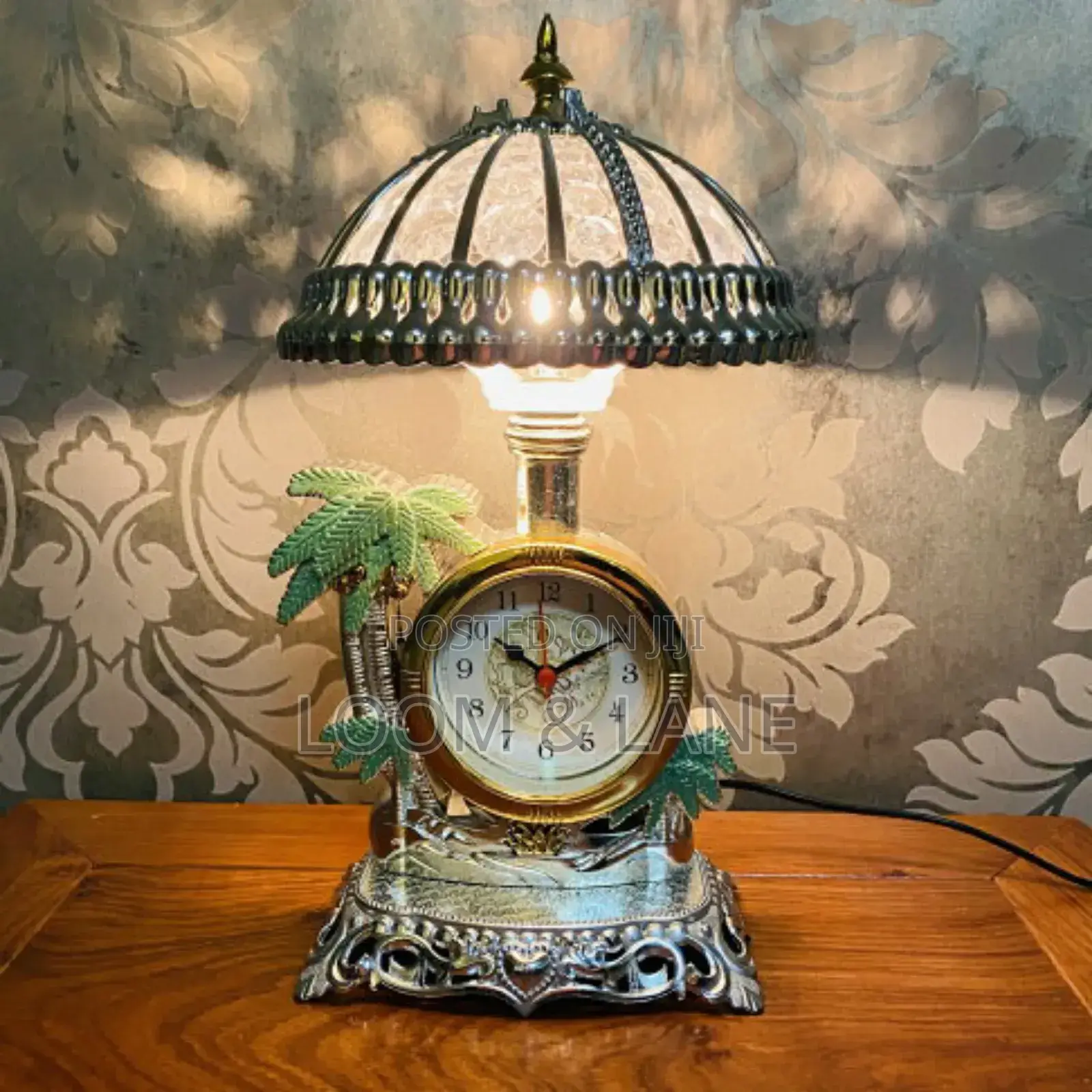 Classic Art Bedside Lamp With Alarm
