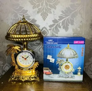 Classic Art Bedside Lamp With Alarm Clock