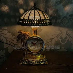 Classic Art Bedside Lamp With Alarm Clock