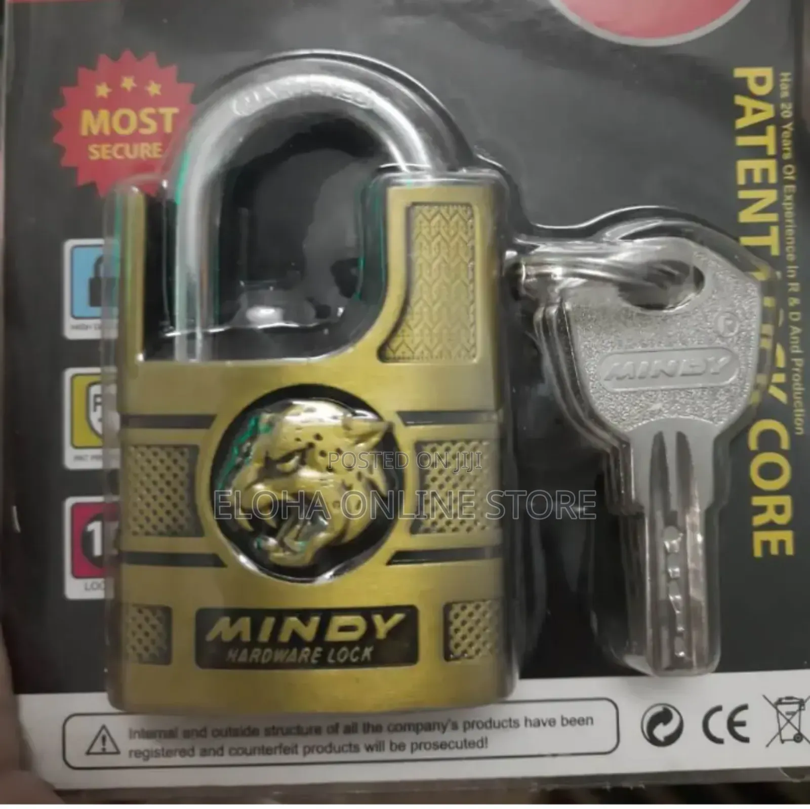 Mindy Hardware Lock Padlock With Keys