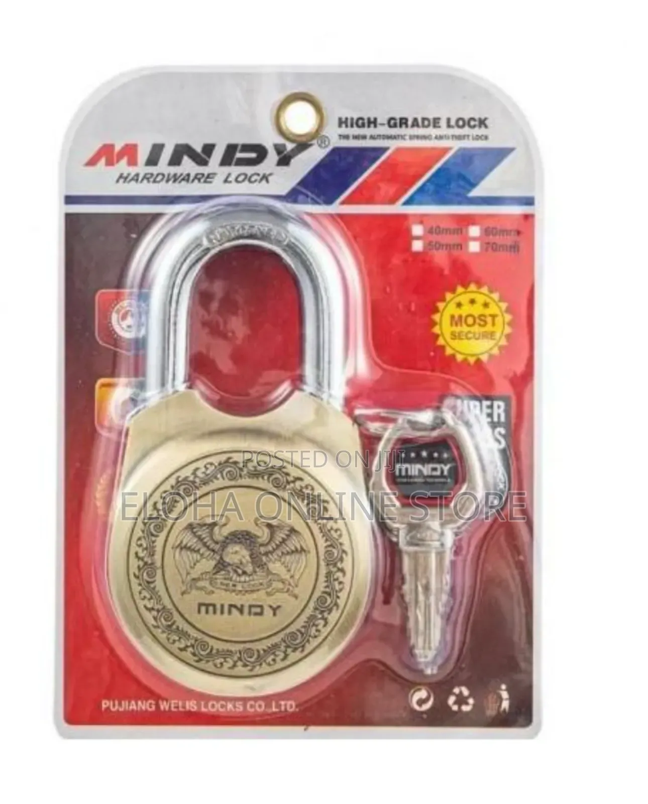 Mindy Brand Round Padlock