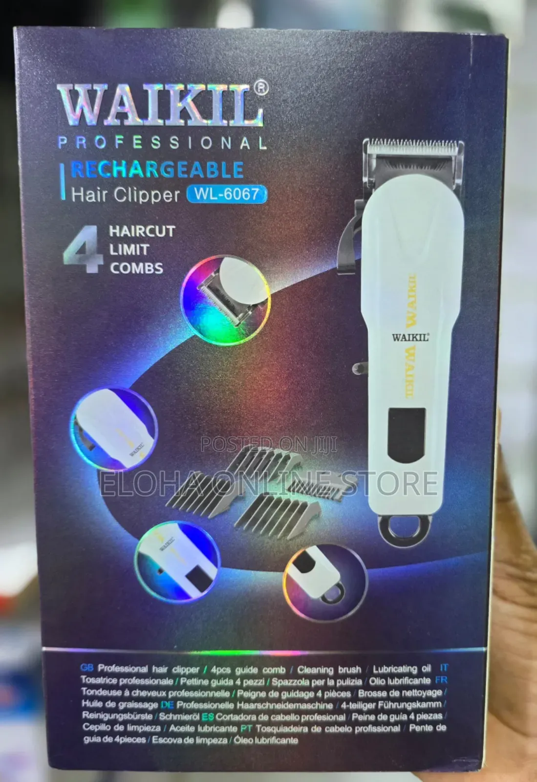 Waikil Professional Rechargeable Hair Clipper (Model Wl-6067