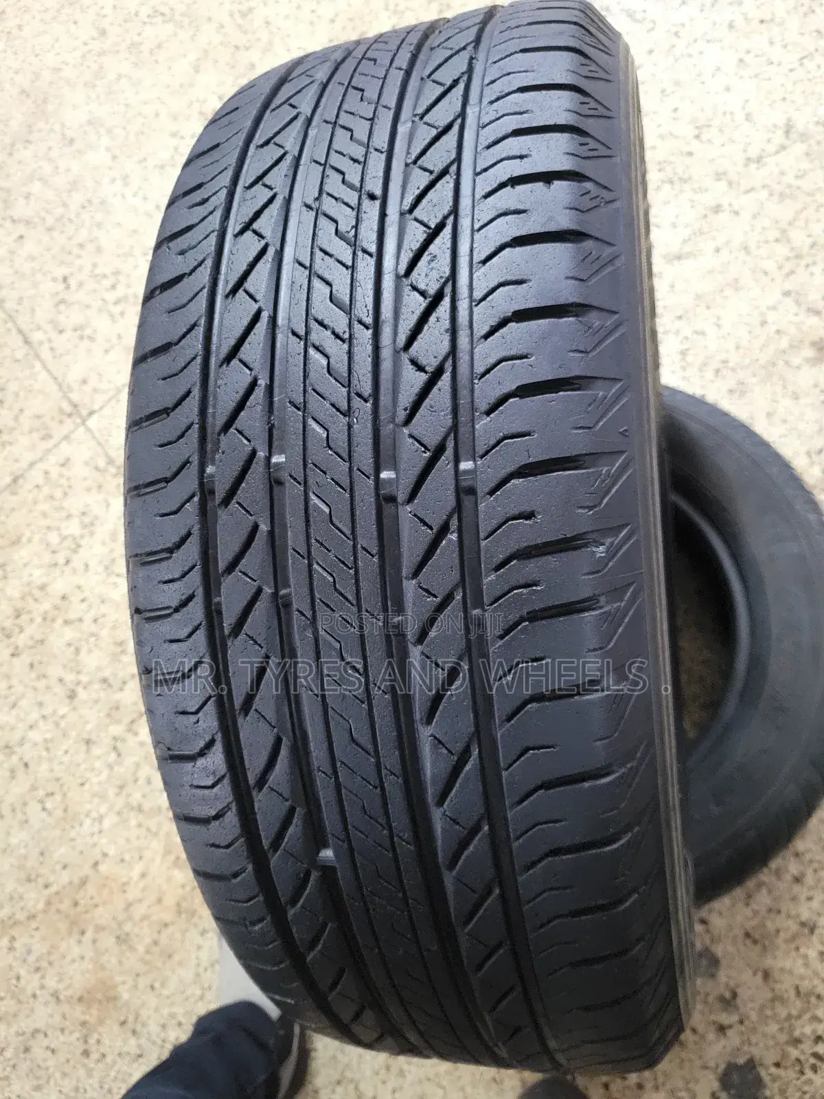 It's 235 55 R18 the Bridgestone Japan Dueler Imported Tires