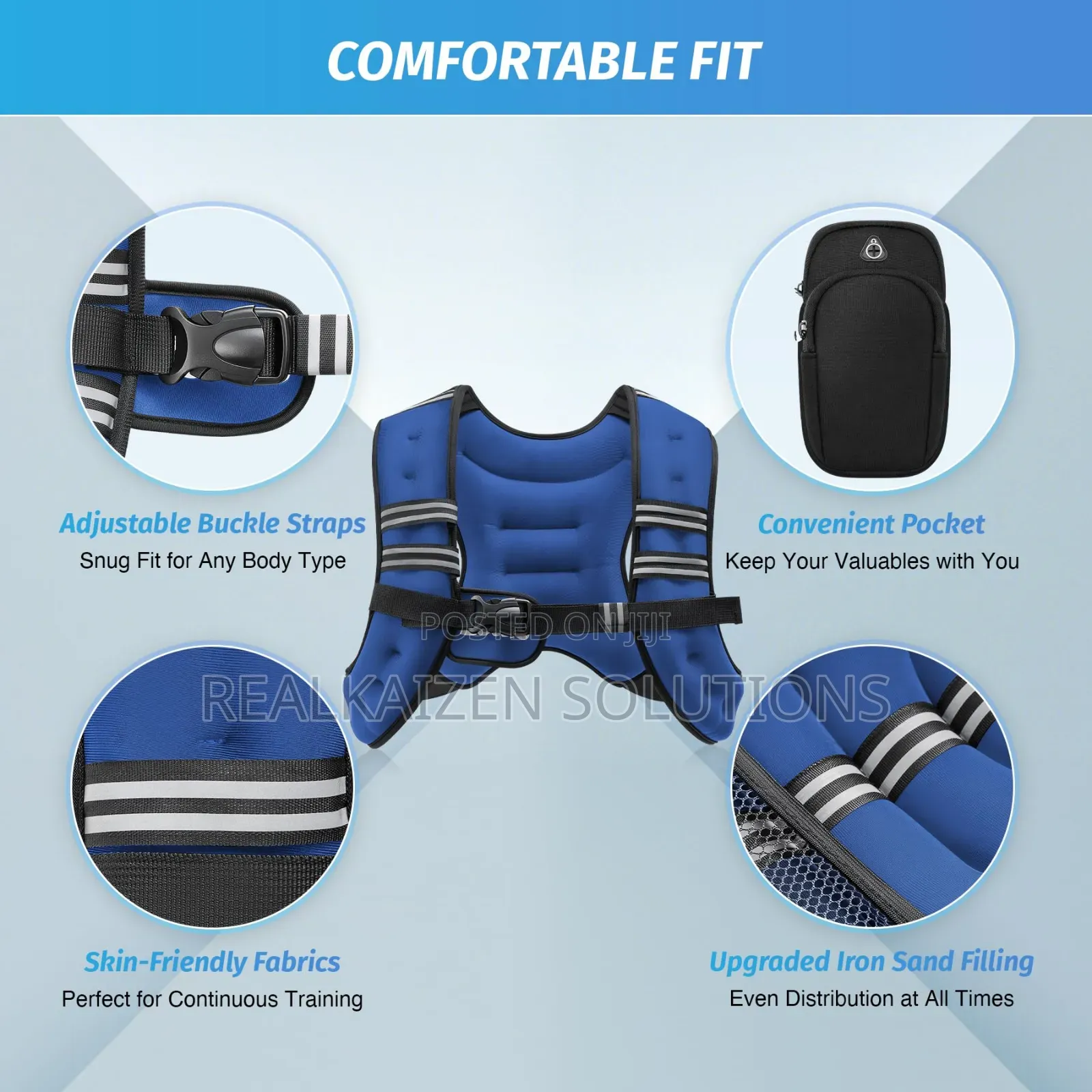 Liveup Sports Weight Vest| Made to Enhance Exercise Routines 5kg
